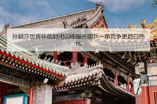 孙颖莎世界杯前封闭训练曝光国乒一单竞争更趋白热化